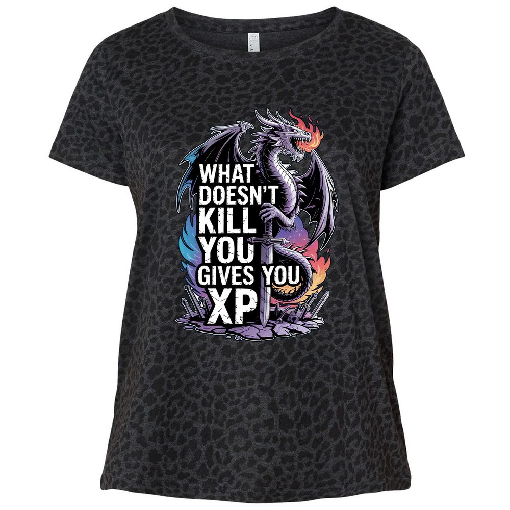 What Doesn't Kill You Dragon Ladies Curvy Jersey - Black Leopard - 11