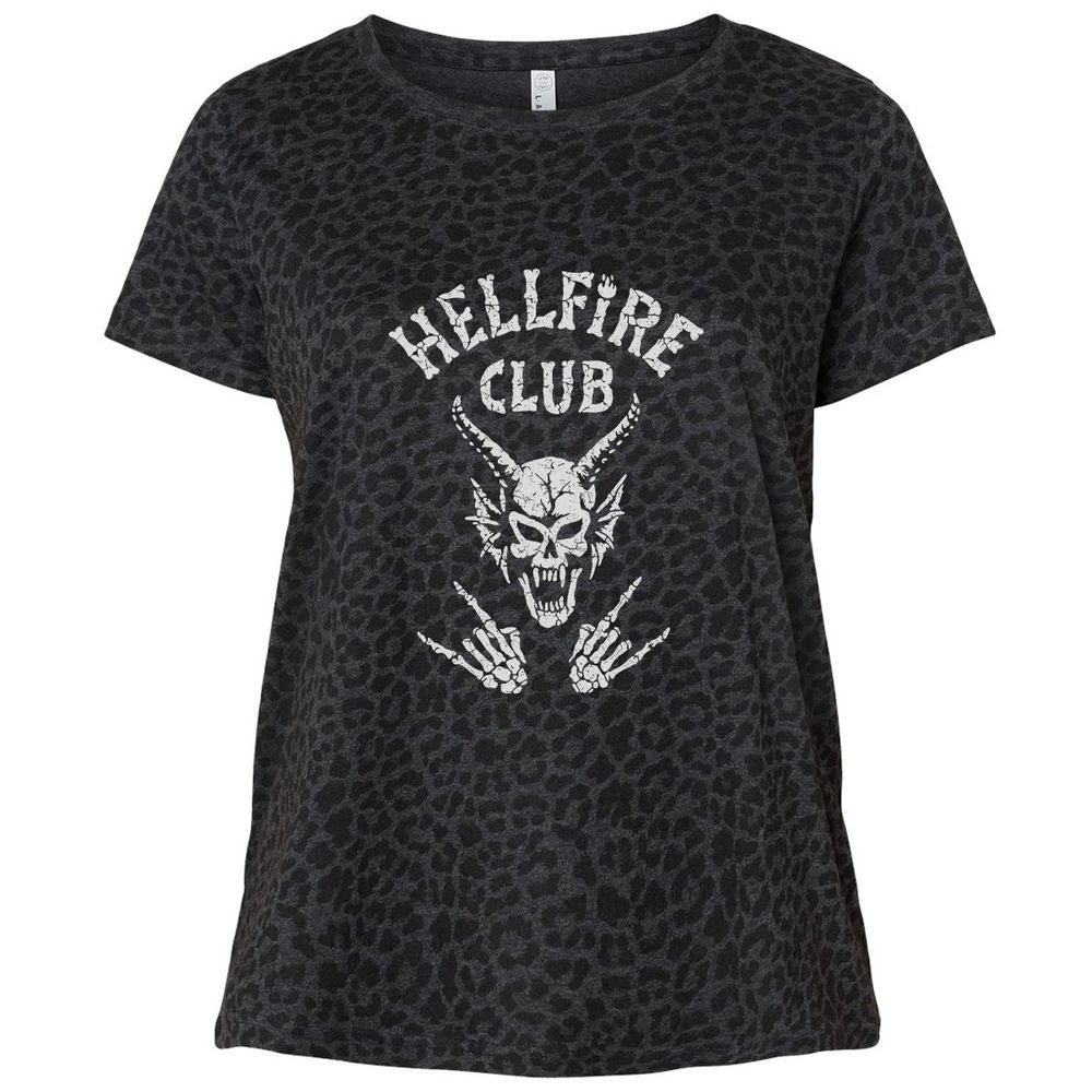 Hellfire Club Ladies Curvy Jersey - Black Leopard - 11