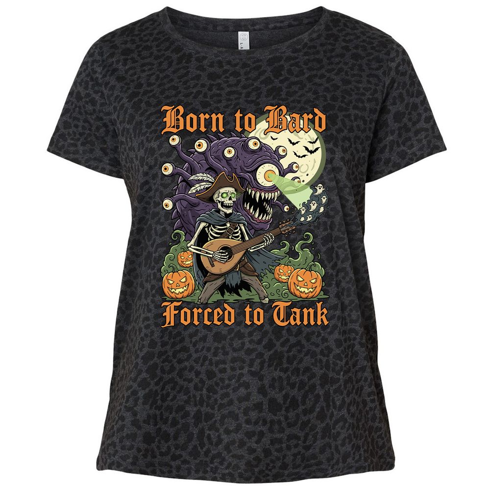Born to Bard – Forced to Tank Ladies Curvy Jersey - Black Leopard - 11