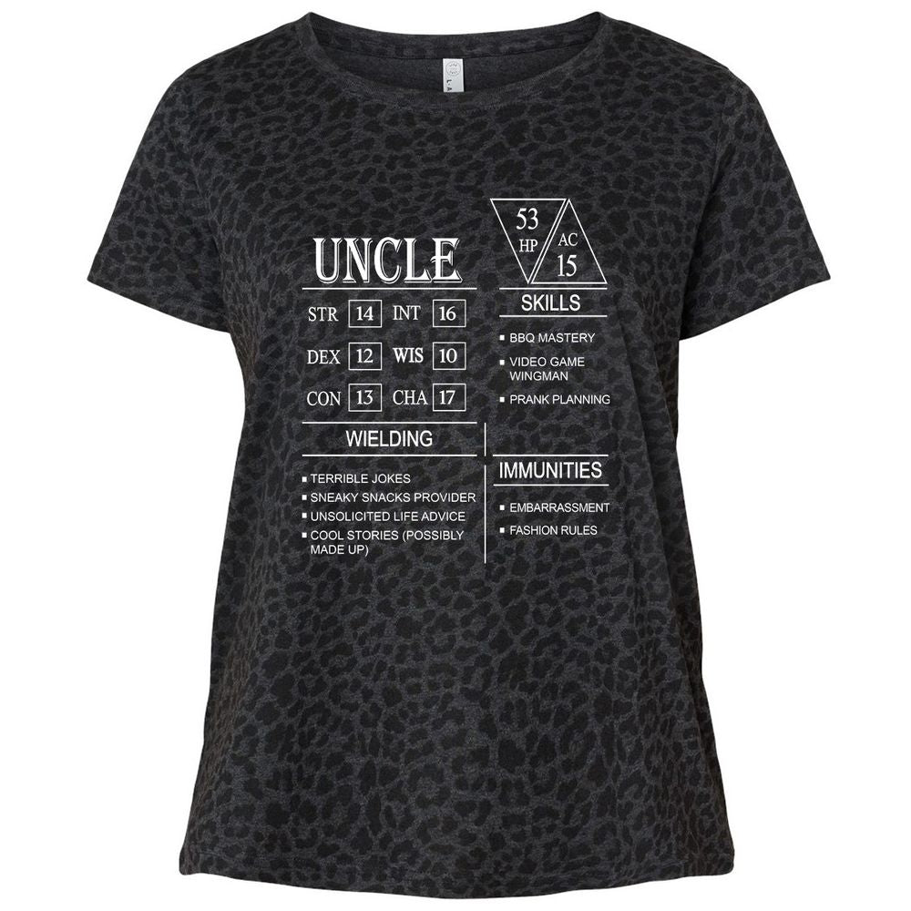 Uncle Stats Ladies Curvy Jersey - Black Leopard - 11