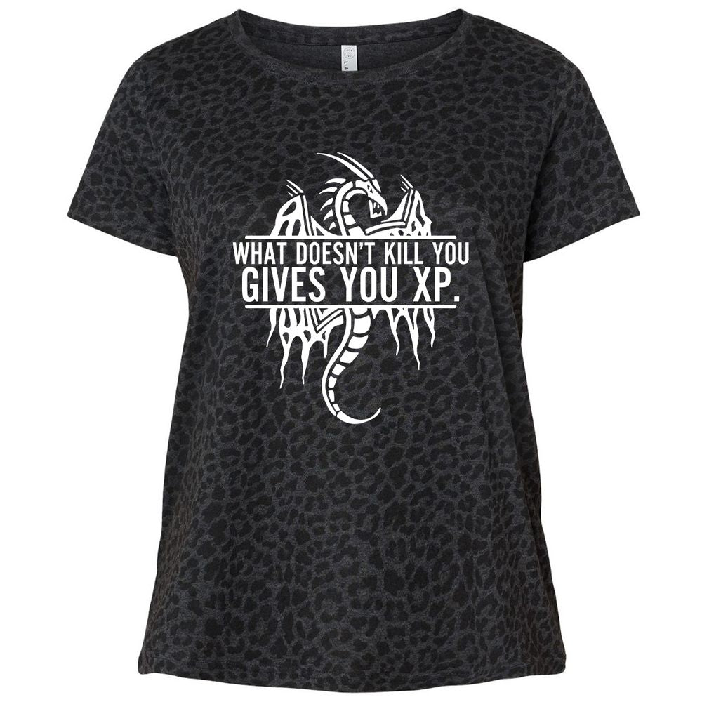 What Doesn't Kill You Ladies Curvy Jersey - Black Leopard - 11