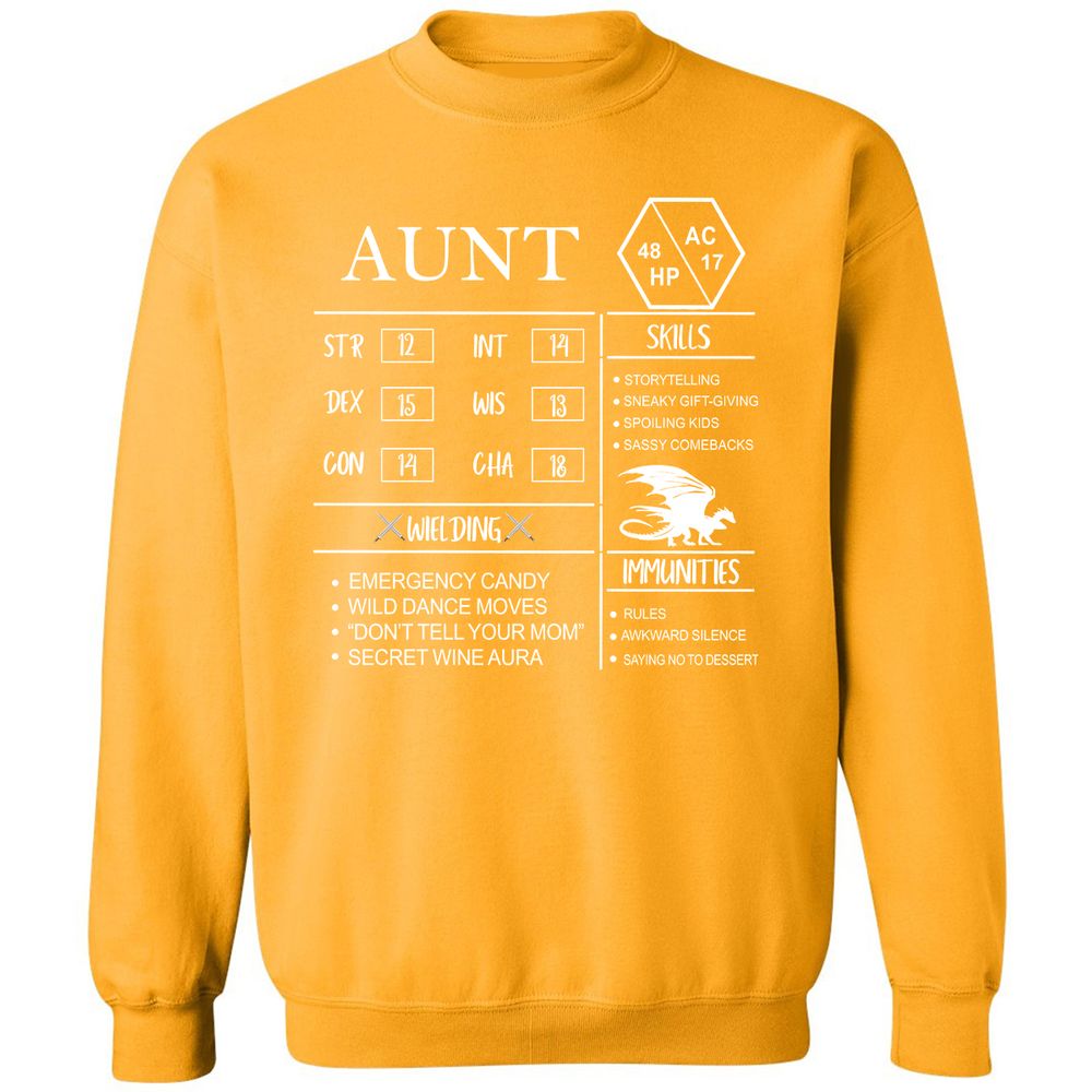 Aunt Stats Classic Unisex Sweatshirt - Gold - 11