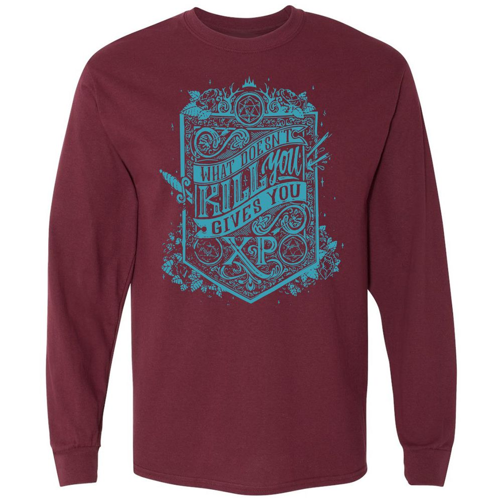 What Doesn't Kill You Gives You XP Long Sleeve T-Shirt - Maroon - 11