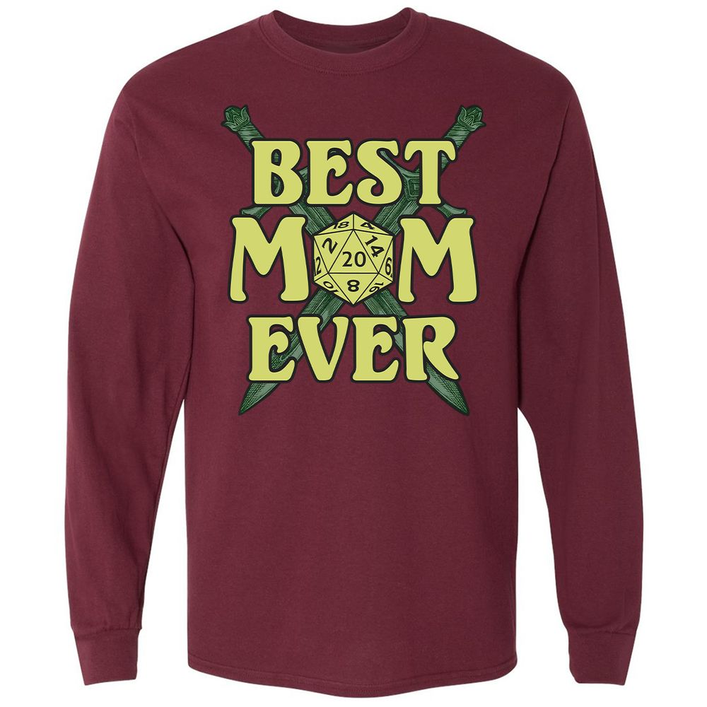 Best Mom Ever Long Sleeve T-Shirt - Maroon - 11