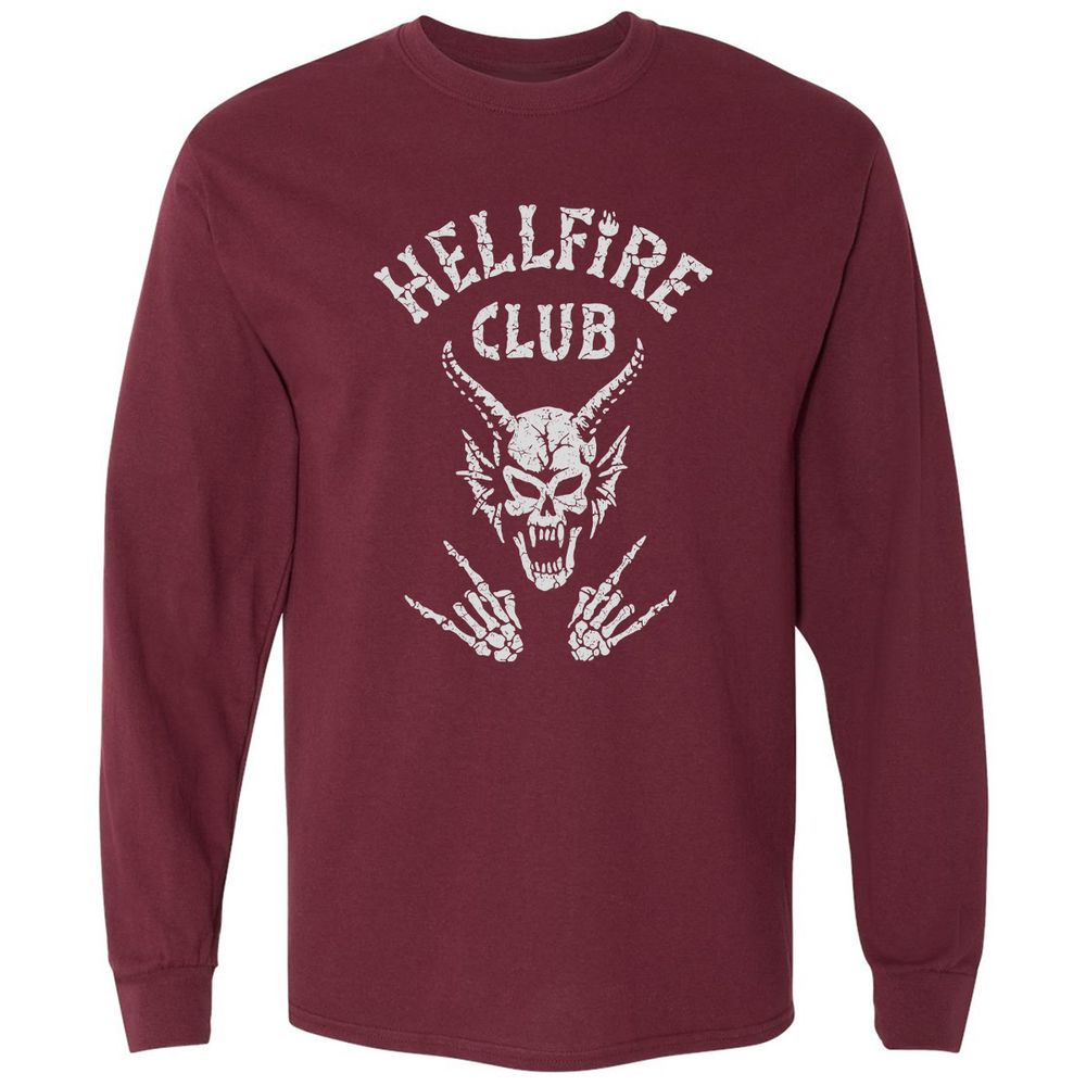 Hellfire Club Long Sleeve T-Shirt - Maroon - 11