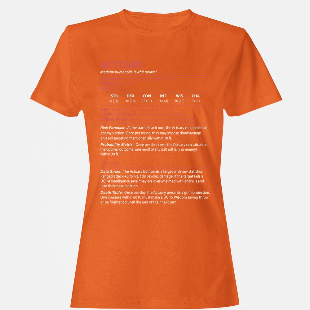 Actuary Stats - Orange - 11