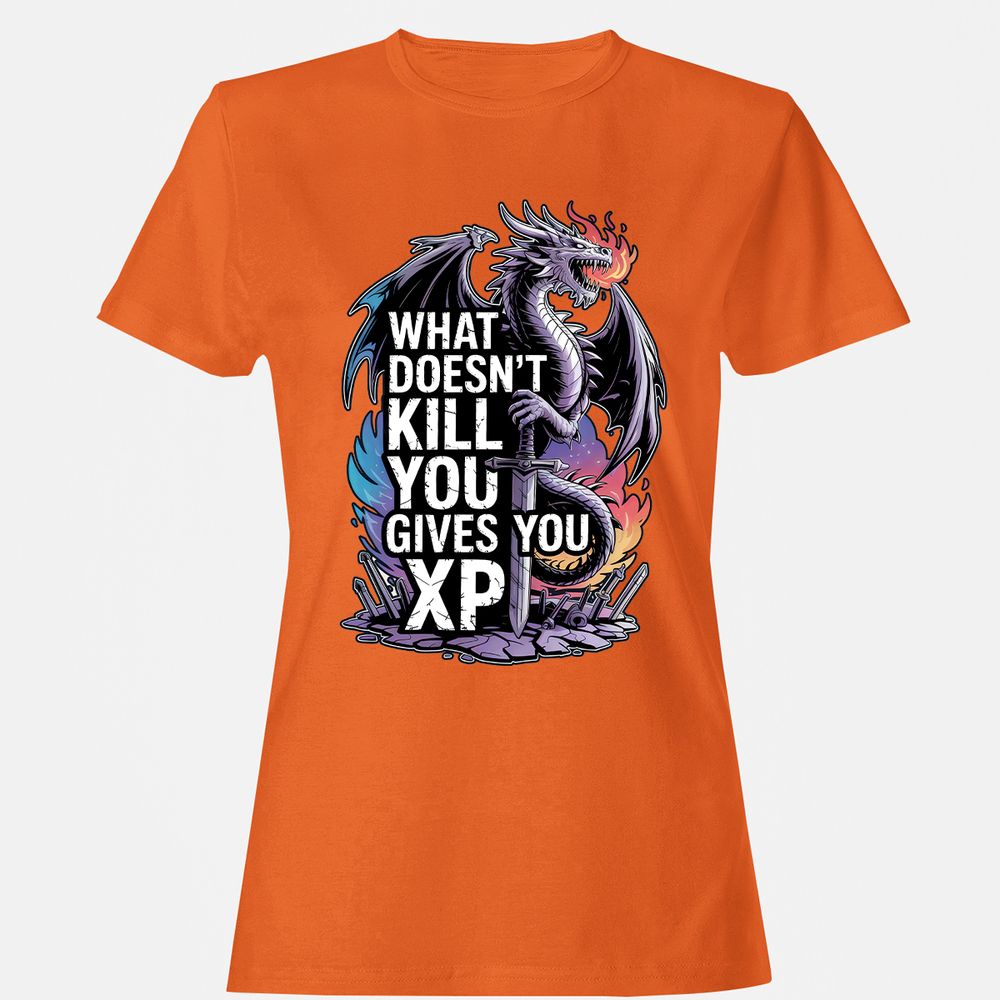 What Doesn't Kill You Dragon Women's T-Shirt - Orange - 11