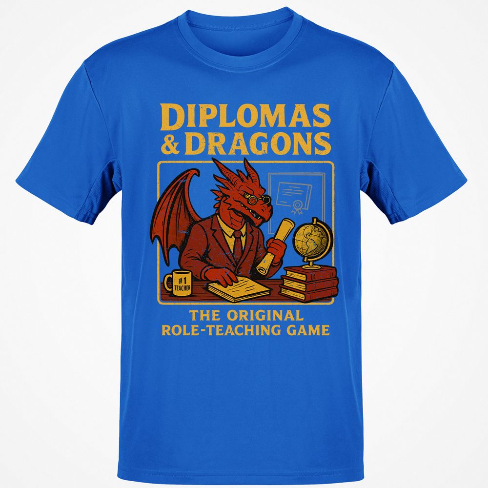 Diplomas & Dragons Classic Unisex T-Shirt - Royal - 11