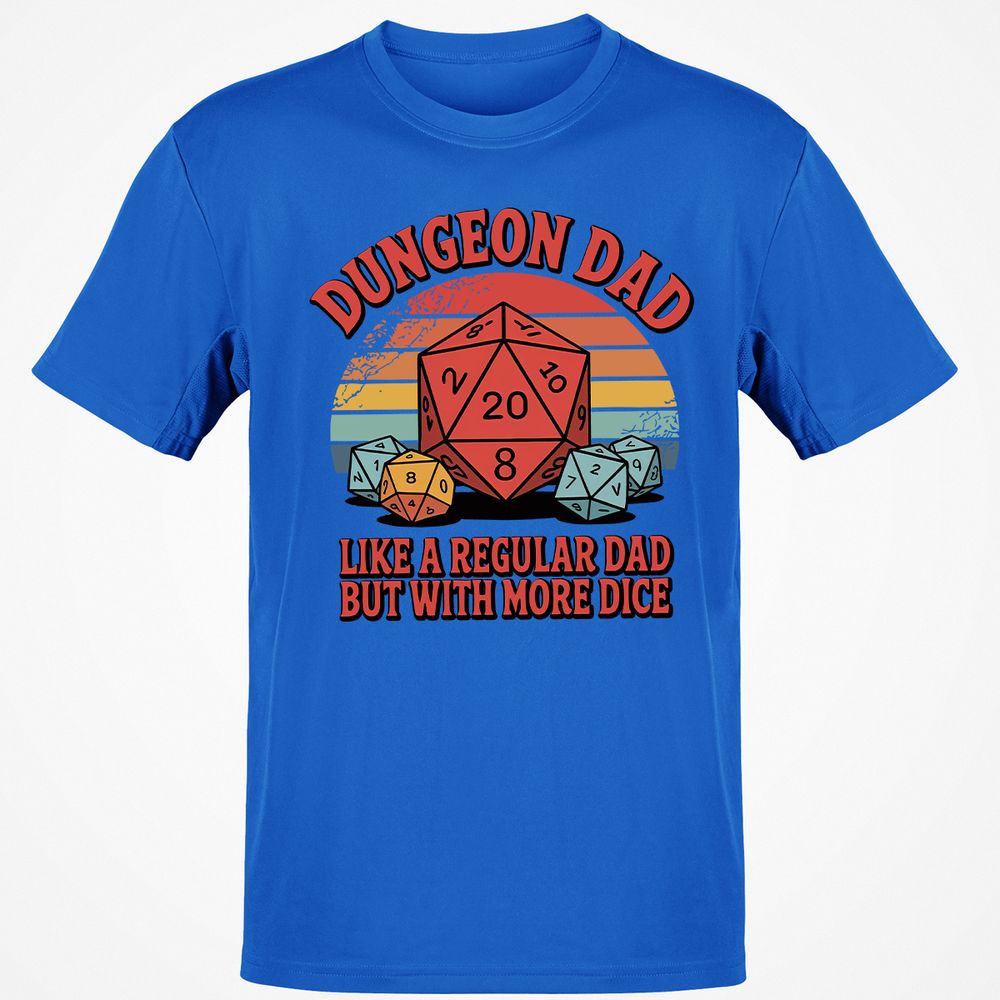 Dungeon Dad With More Dice Classic Unisex T-Shirt - Royal - 11