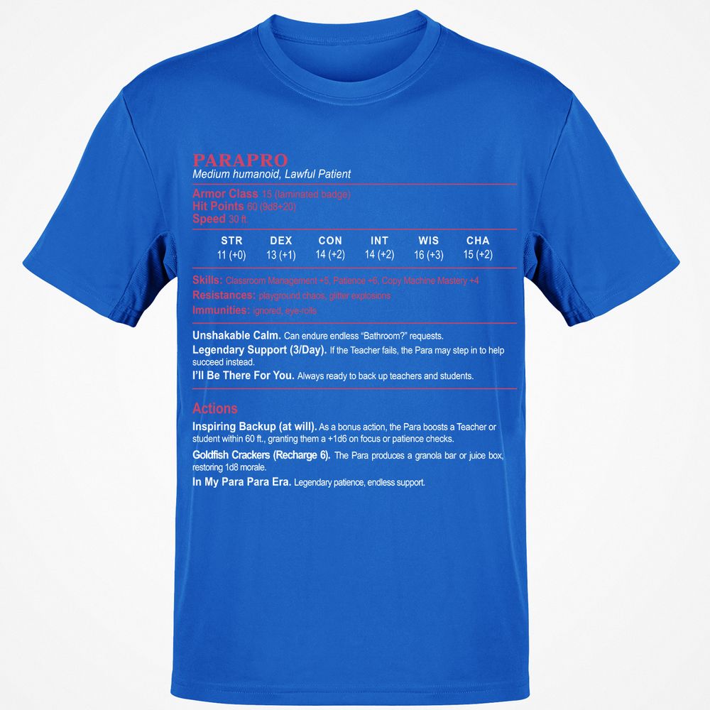 para Classic Unisex T-Shirt - Royal - 11