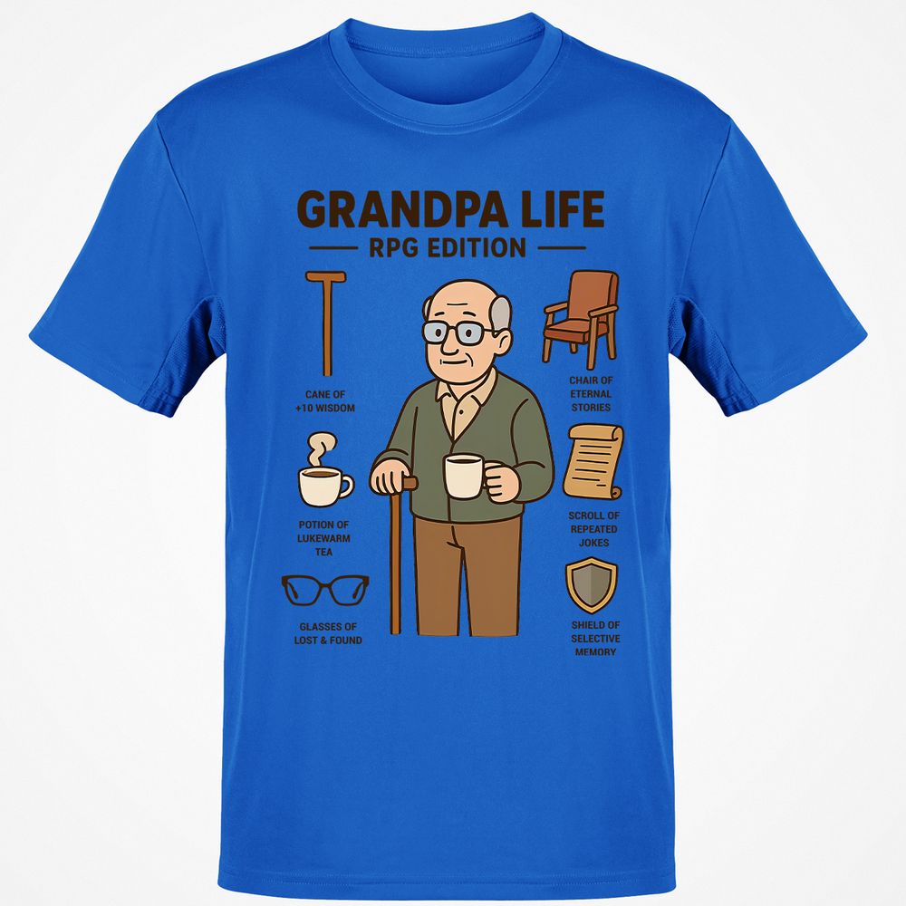 Grandpa Life RPG Edition Classic Unisex T-Shirt - Royal - 11