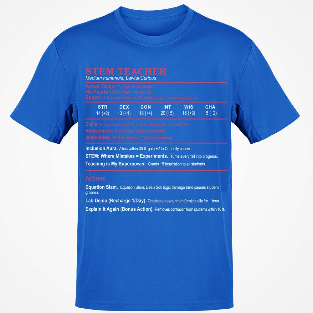 STEM TEACHER Classic Unisex T-Shirt - Royal - 11
