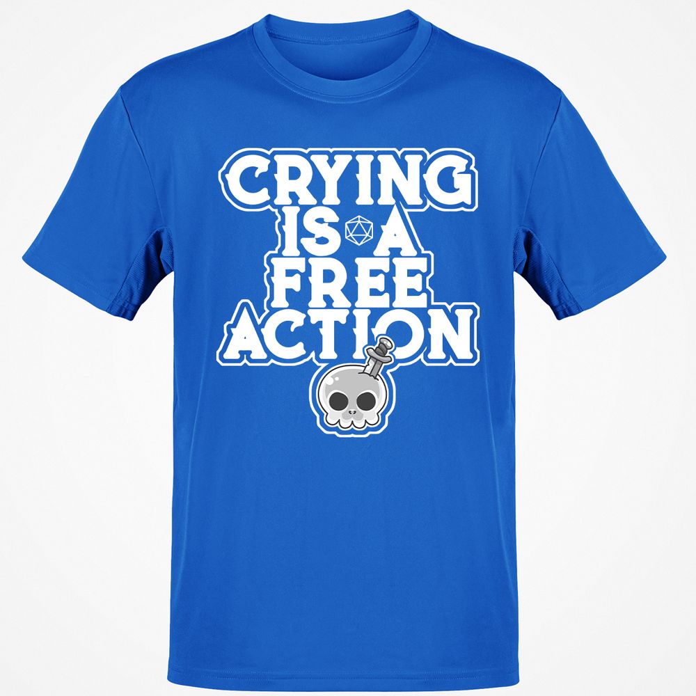 Crying Is A Free Action T-Shirt - Royal - 11