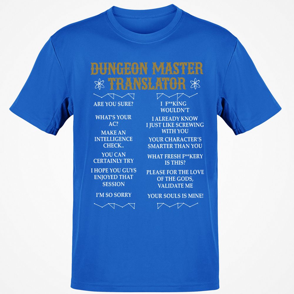 Dungeon Master Translator Classic Unisex T-Shirt - Royal - 11