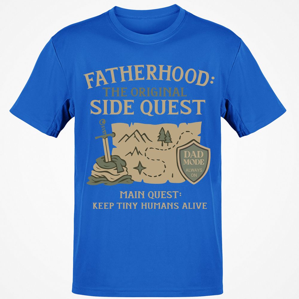Fatherhood The Original Side Quest Classic Unisex T-Shirt - Royal - 11
