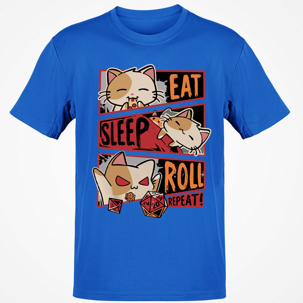 Eat Sleep Roll Repeat Classic Unisex T-Shirt - Royal - 11