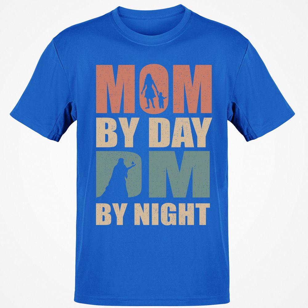 Mom By Day DM By Night Classic Unisex T-Shirt - Royal - 11
