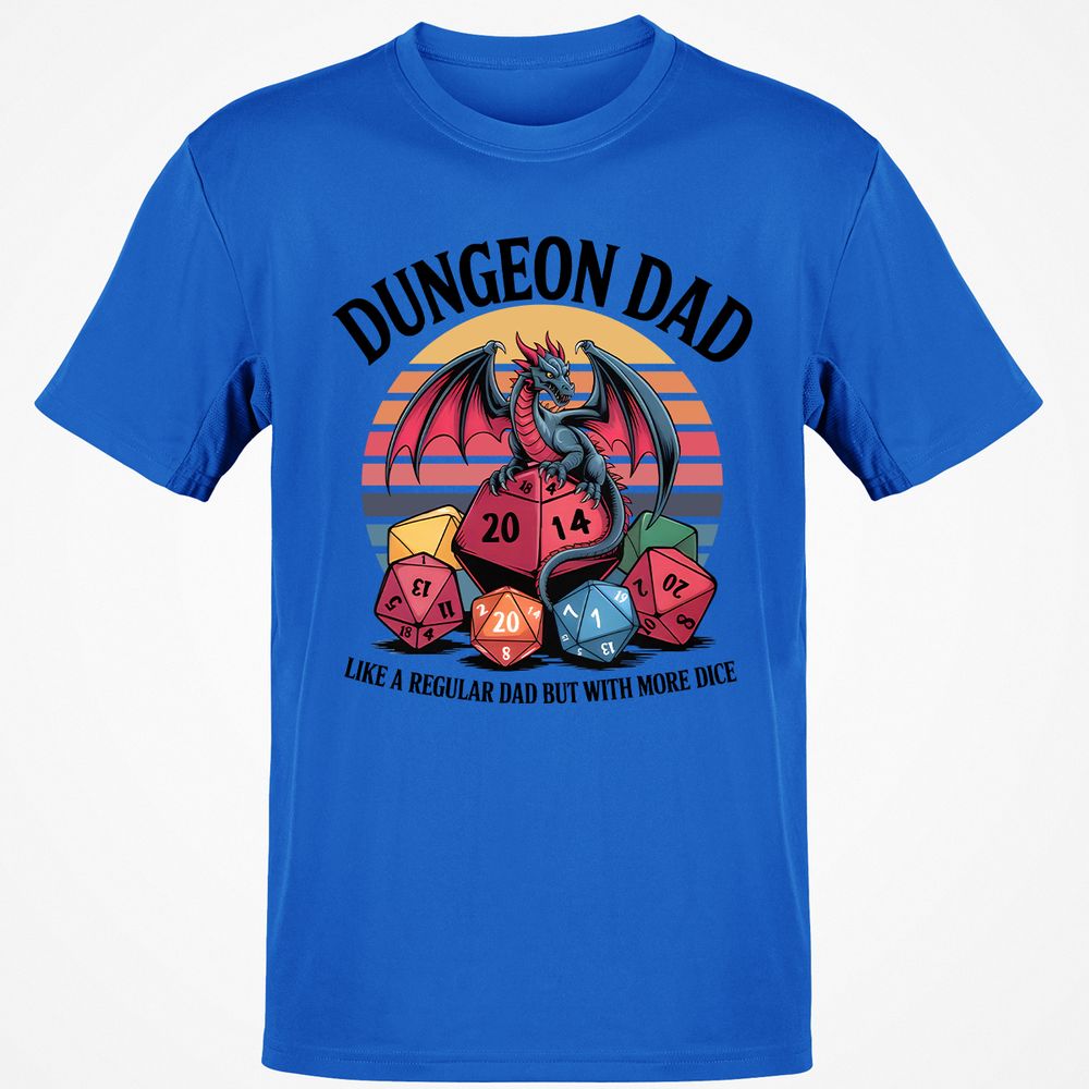 Dungeon Dad With More Dice Classic Unisex T-Shirt - Royal - 11