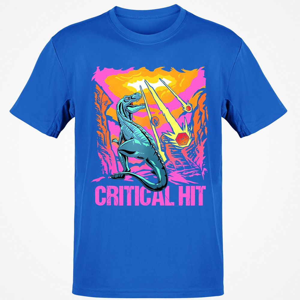 Dinosaur Critical Hit Classic Unisex T-Shirt - Royal - 11