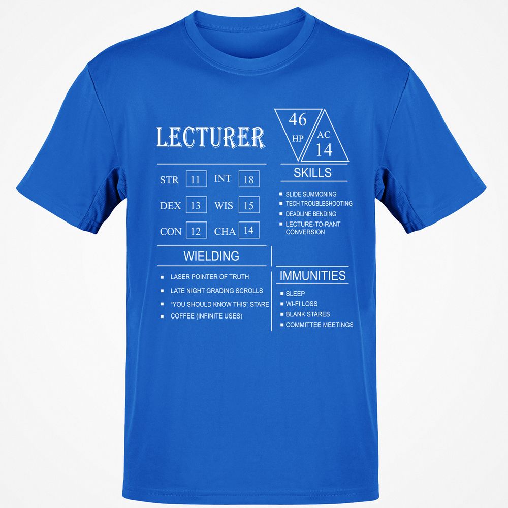 Lecturer New Classic Unisex T-Shirt - Royal - 11