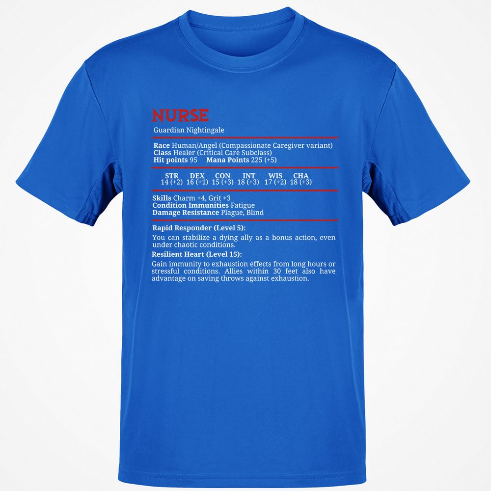 Nurse Stats Classic Unisex T-Shirt - Royal - 11