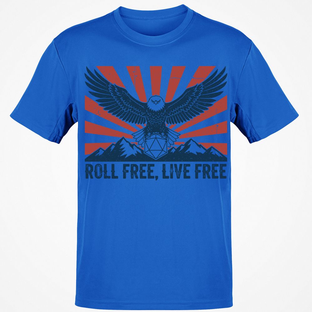 Roll Free, Live Free Classic Unisex T-Shirt - Royal - 11