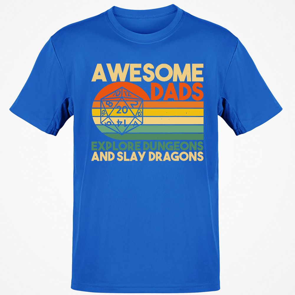 Awesome Dads Explore Dungeons Classic Unisex T-Shirt - Royal - 11