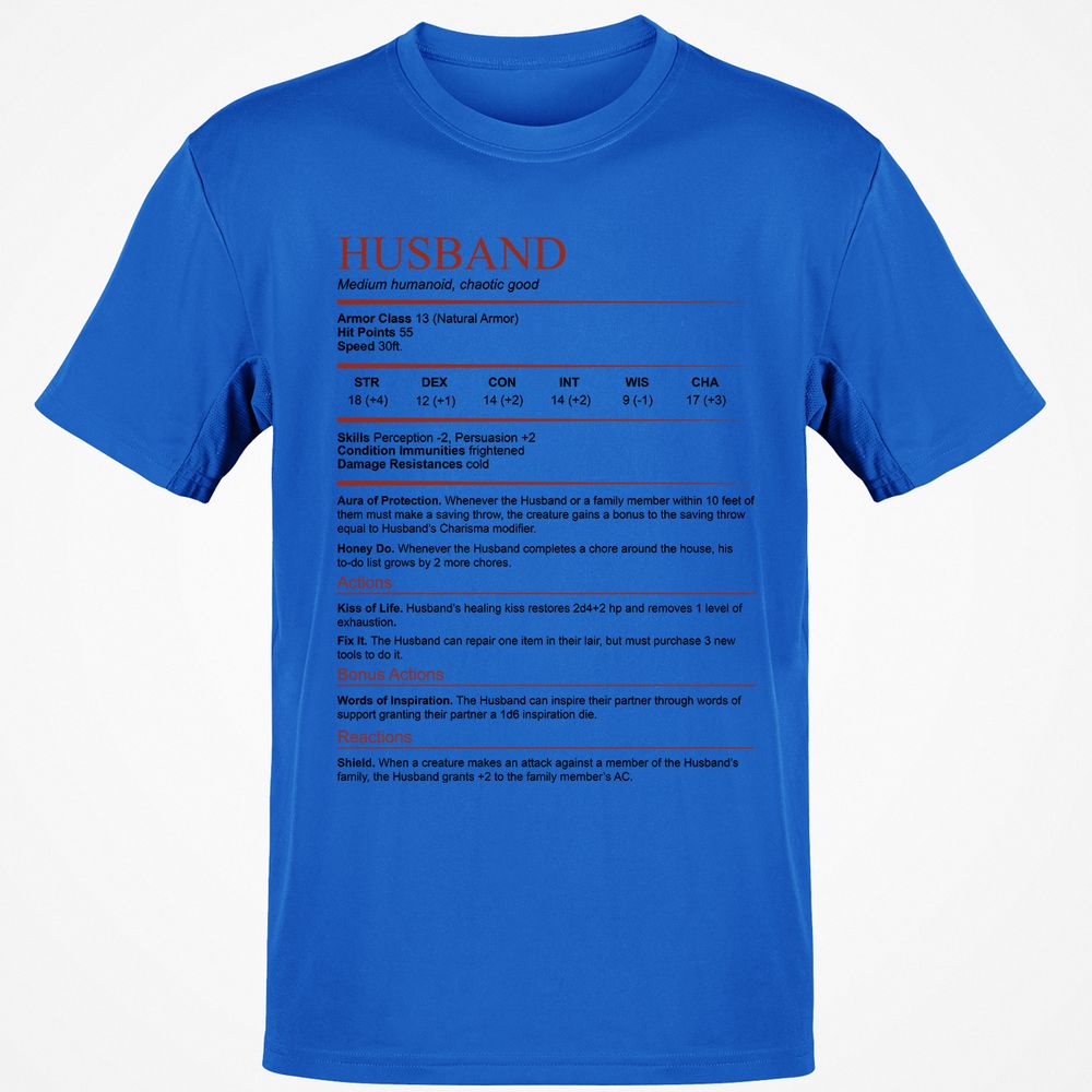Husband White Classic Unisex T-Shirt - Royal - 11