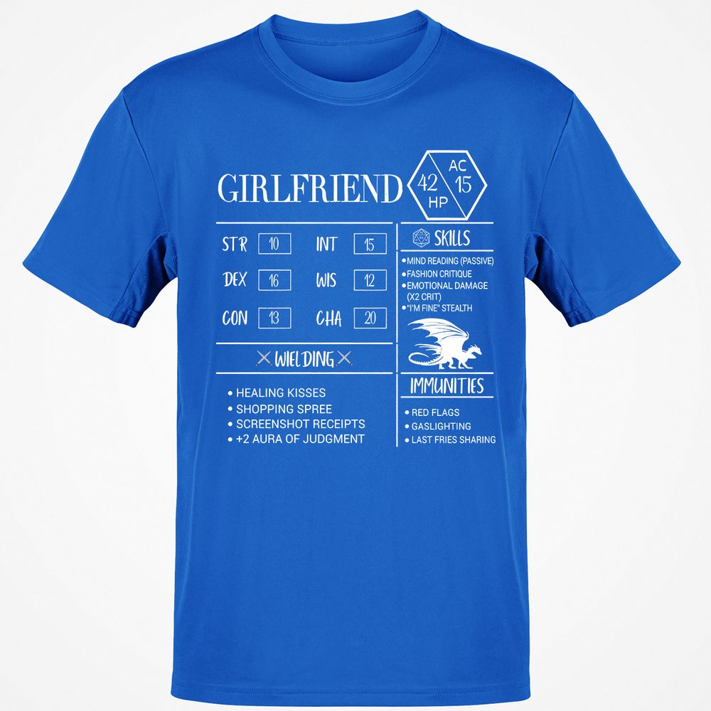 Girlfriend Stats Classic Unisex T-Shirt - Royal - 11