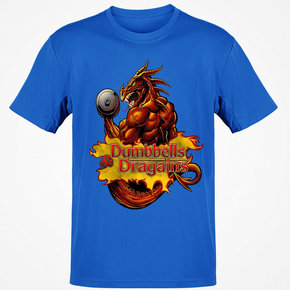 Dumbbells & Dragains Classic Unisex T-Shirt - Royal - 11