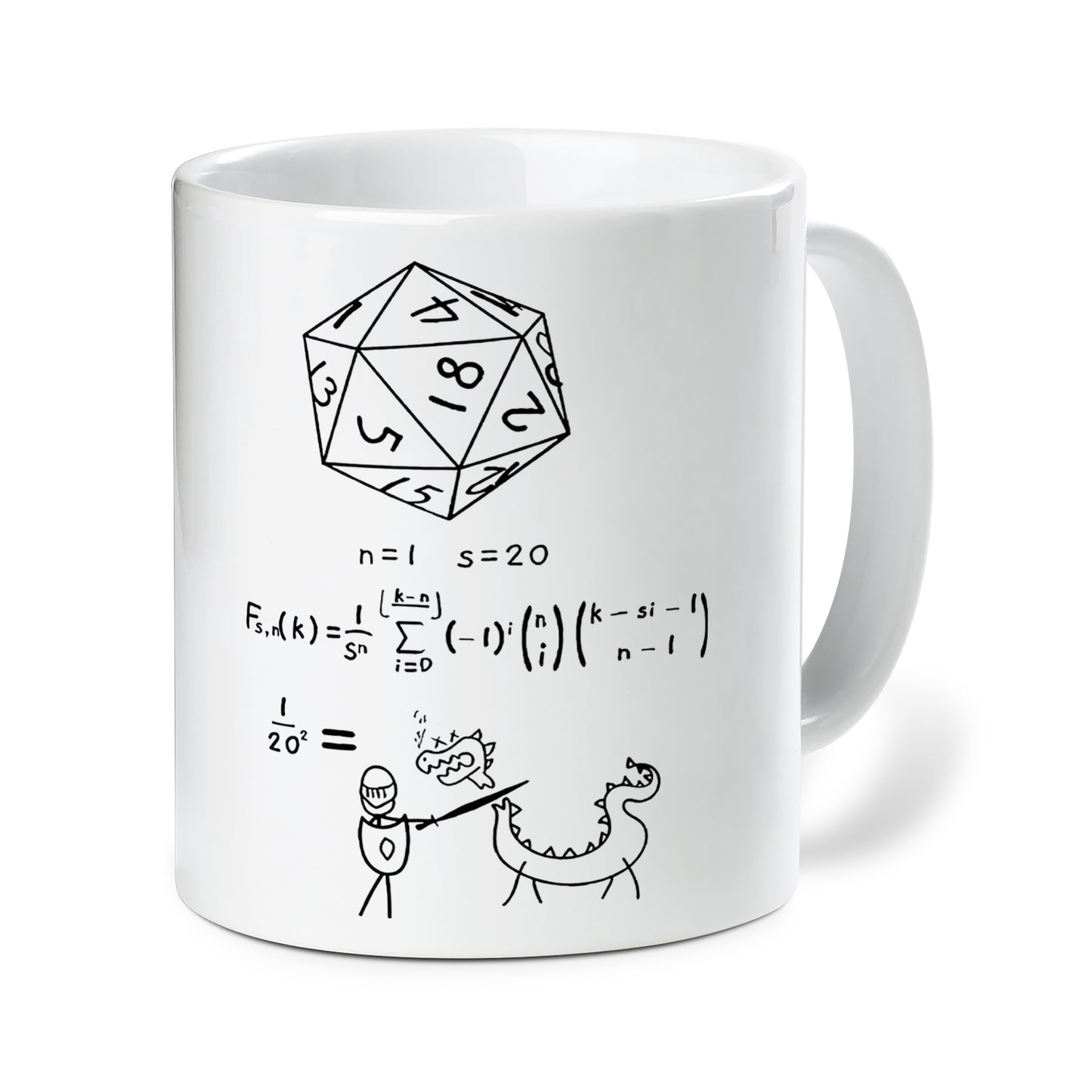The Science of 20 Sided Dice Ceramic Mug