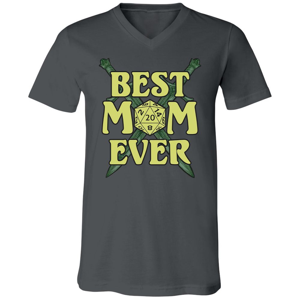 Best Mom Ever Unisex V-Neck T-Shirt - Asphalt - 12