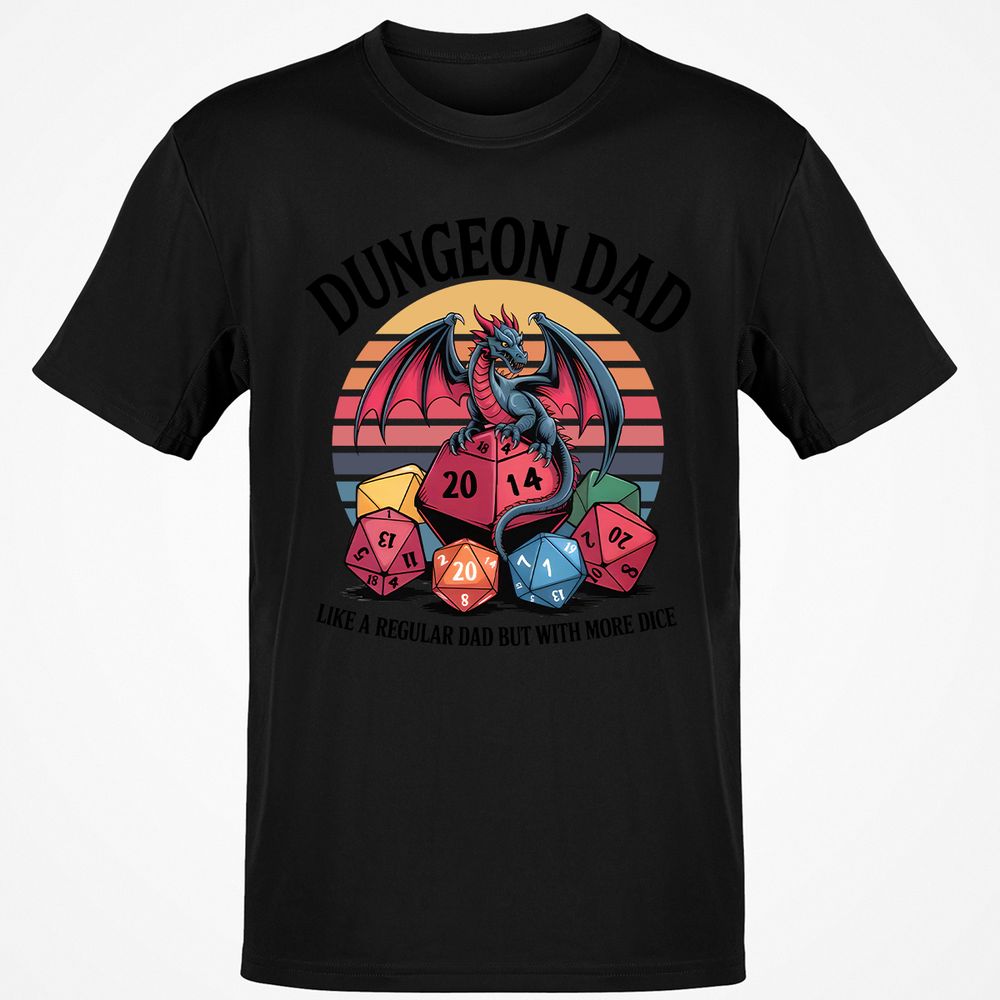 Dungeon Dad With More Dice Classic Unisex T-Shirt - Black - 12
