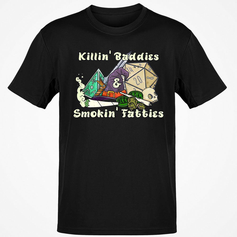 Killin' Baddies Smokin' Fatties Classic Unisex T-Shirt - Black - 12