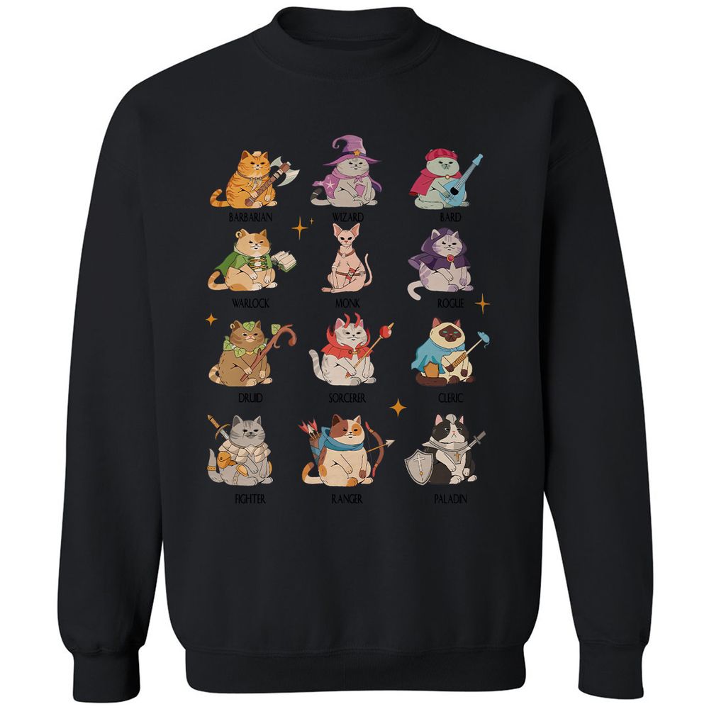 Dungeons And Cats Classic Unisex Sweatshirt - Black - 12
