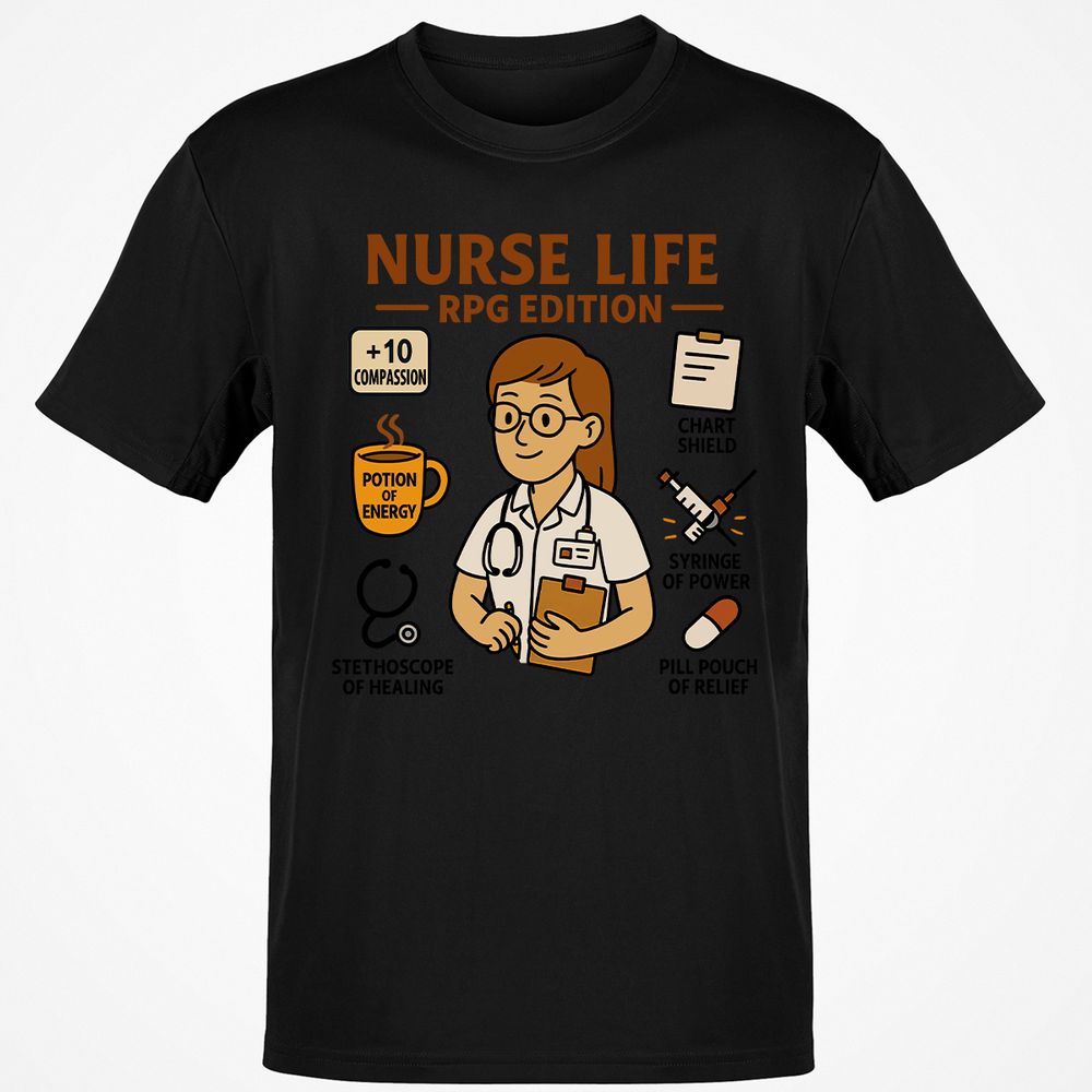 Nurse Life RPG Edition Classic Unisex T-Shirt - Black - 12