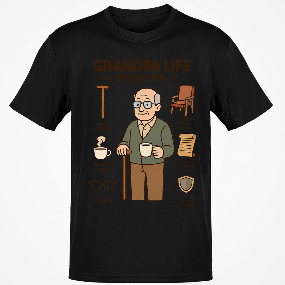 Grandpa Life RPG Edition Classic Unisex T-Shirt - Black - 12