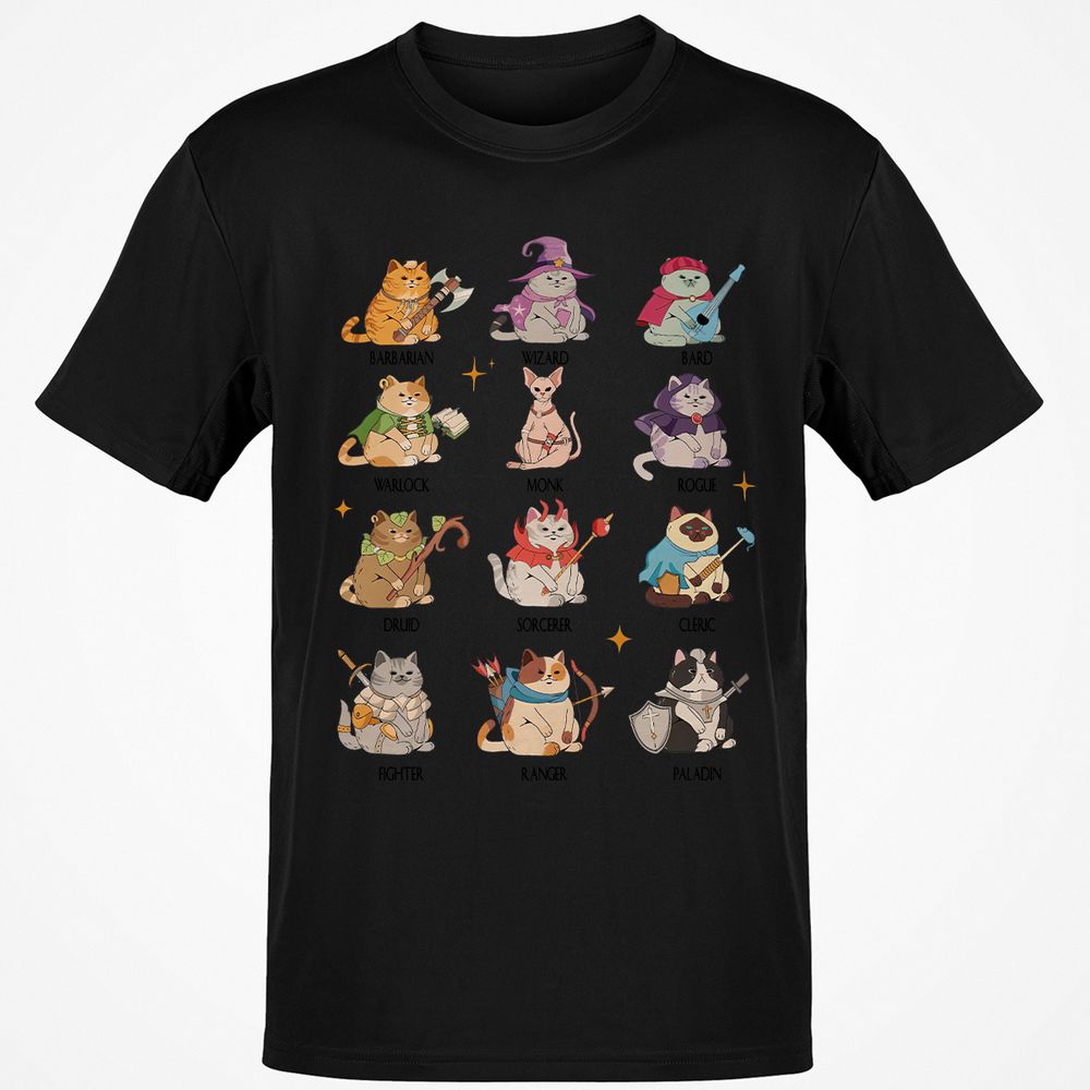 Dungeons And Cats Classic Unisex T-Shirt - Black - 12