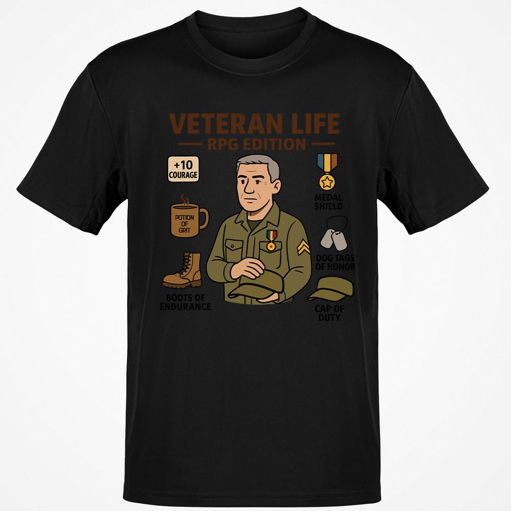 Veteran Life RPG Edition Classic Unisex T-Shirt - Black - 12