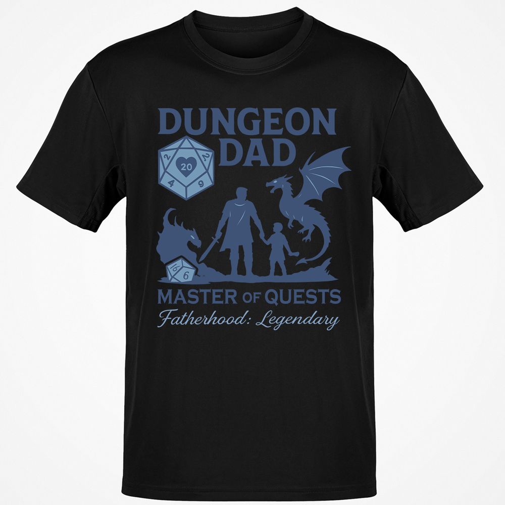 Dungeon Dad Master Of Quests Classic Unisex T-Shirt - Black - 12