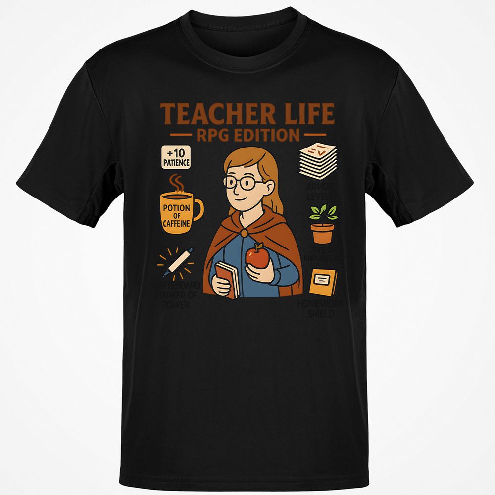 Teacher Life RPG Edition Classic Unisex T-Shirt - Black - 12