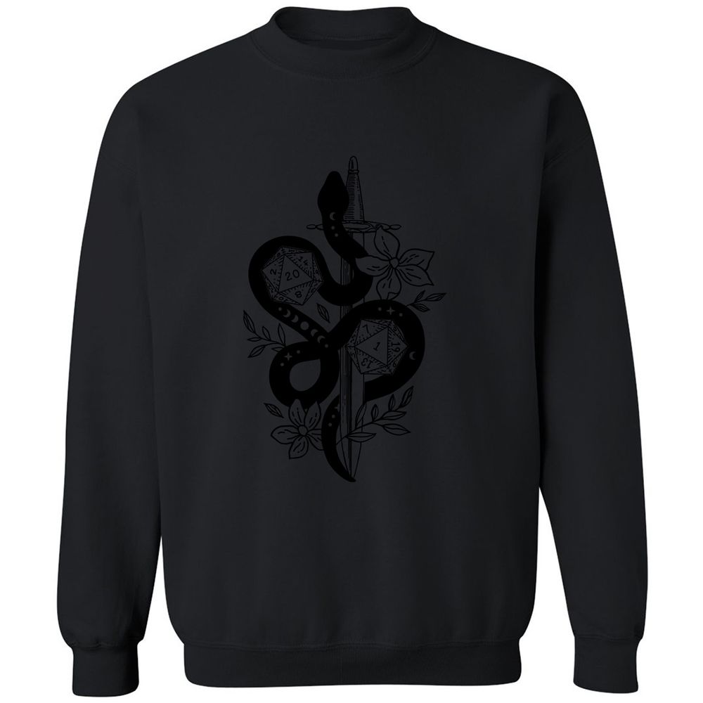 D20 Snake and Sword - Black - 12