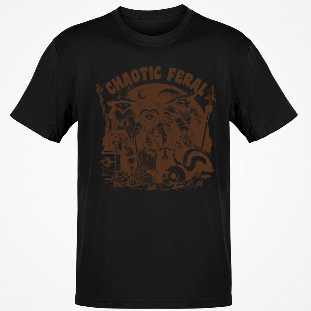 DND Inspired Raccoon Opossum Chaotic Feral - Black - 12