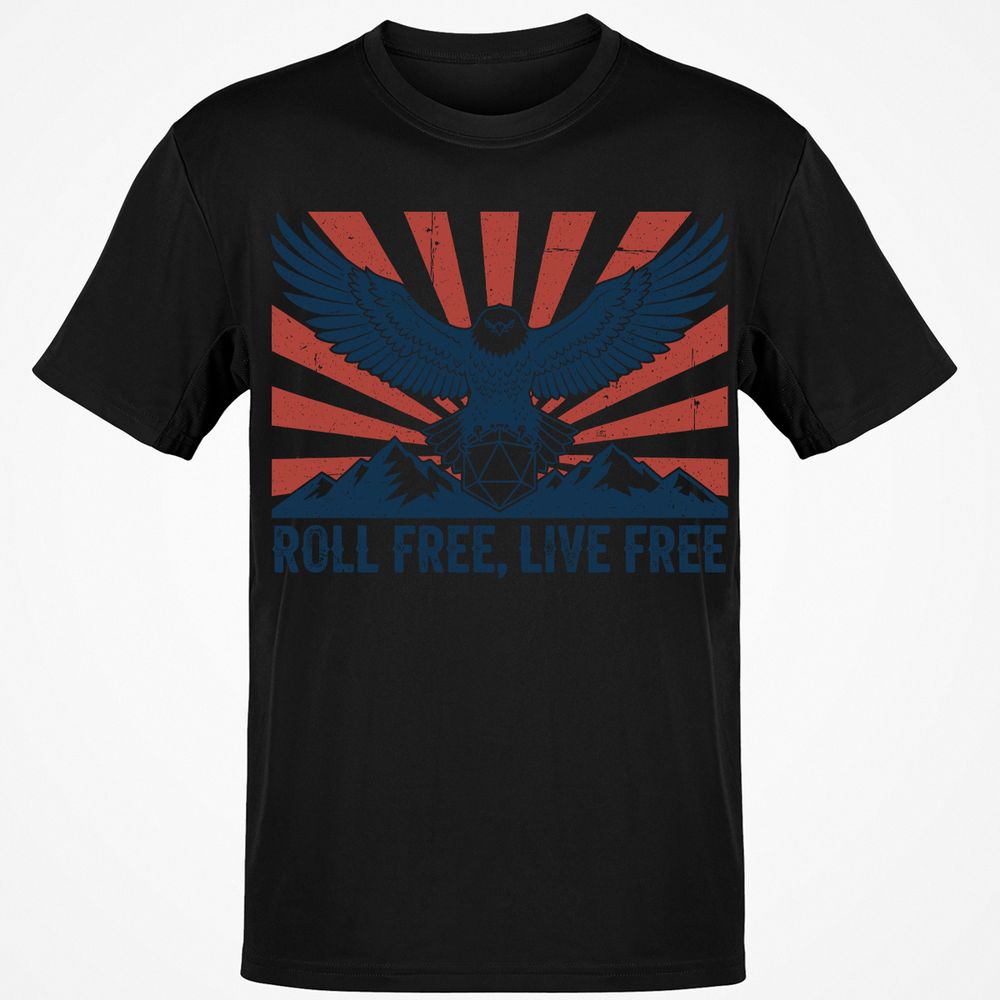 Roll Free, Live Free Classic Unisex T-Shirt - Black - 12