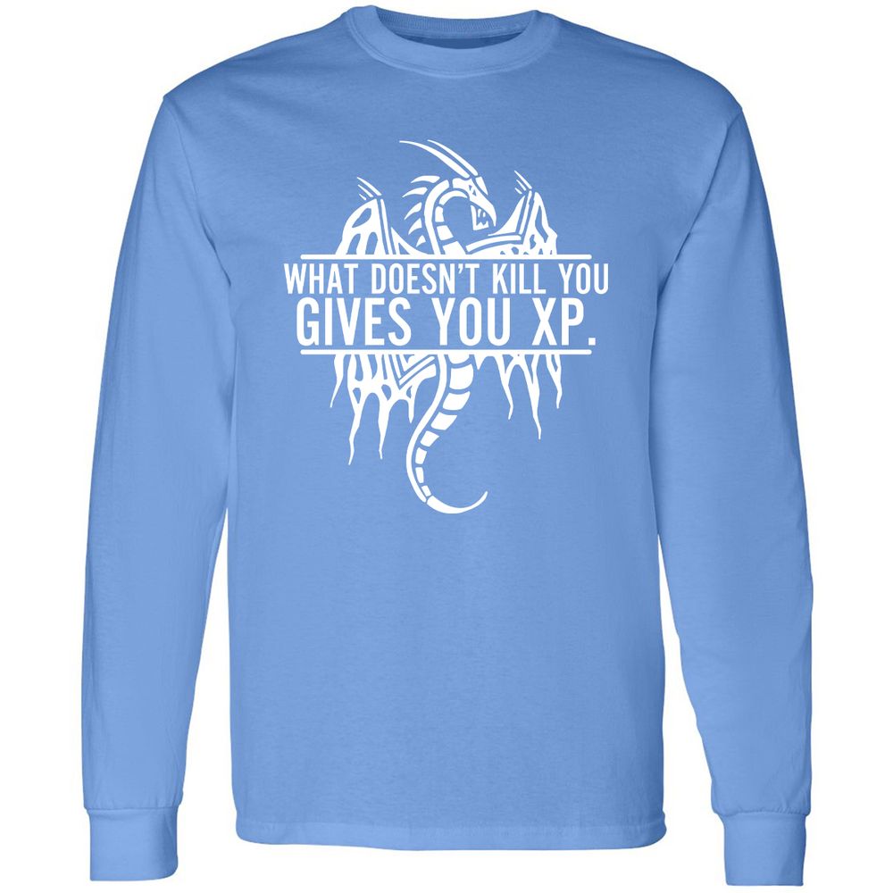 What Doesn't Kill You Long Sleeve T-Shirt - Carolina Blue - 12