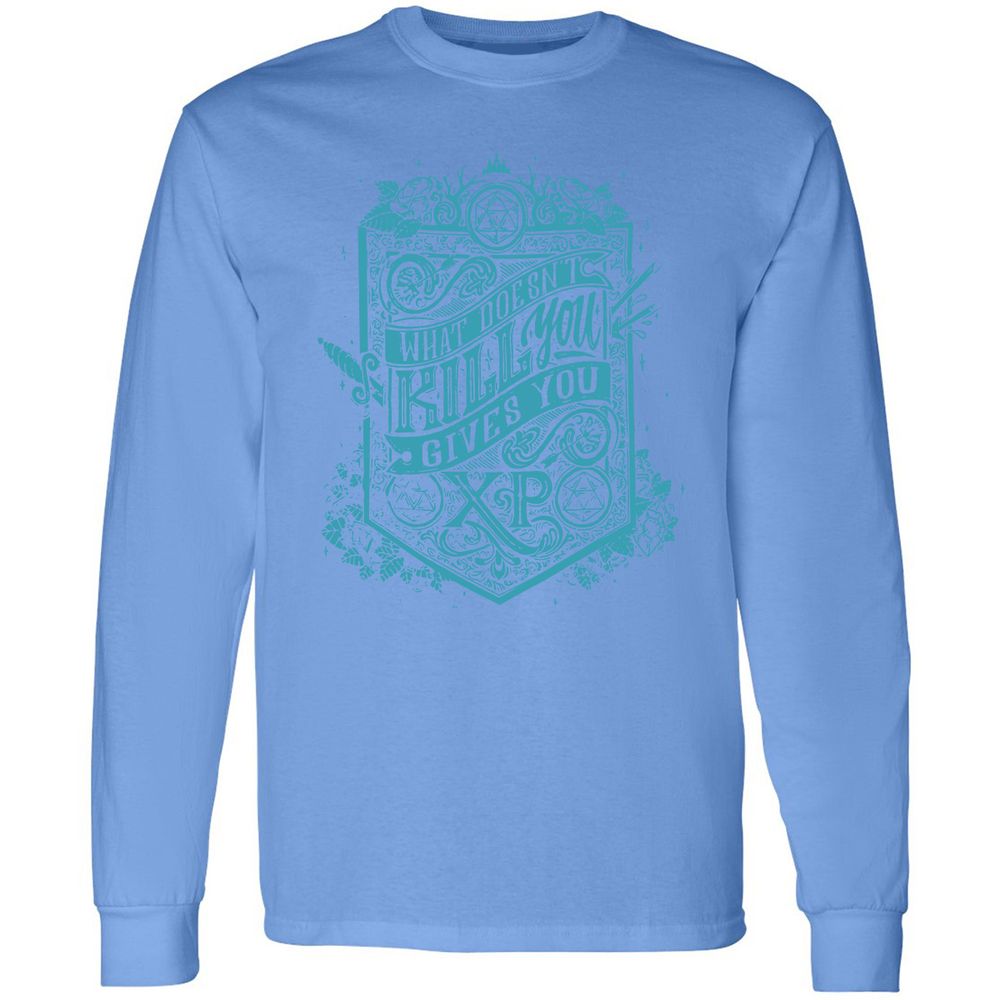 What Doesn't Kill You Gives You XP Long Sleeve T-Shirt - Carolina Blue - 12
