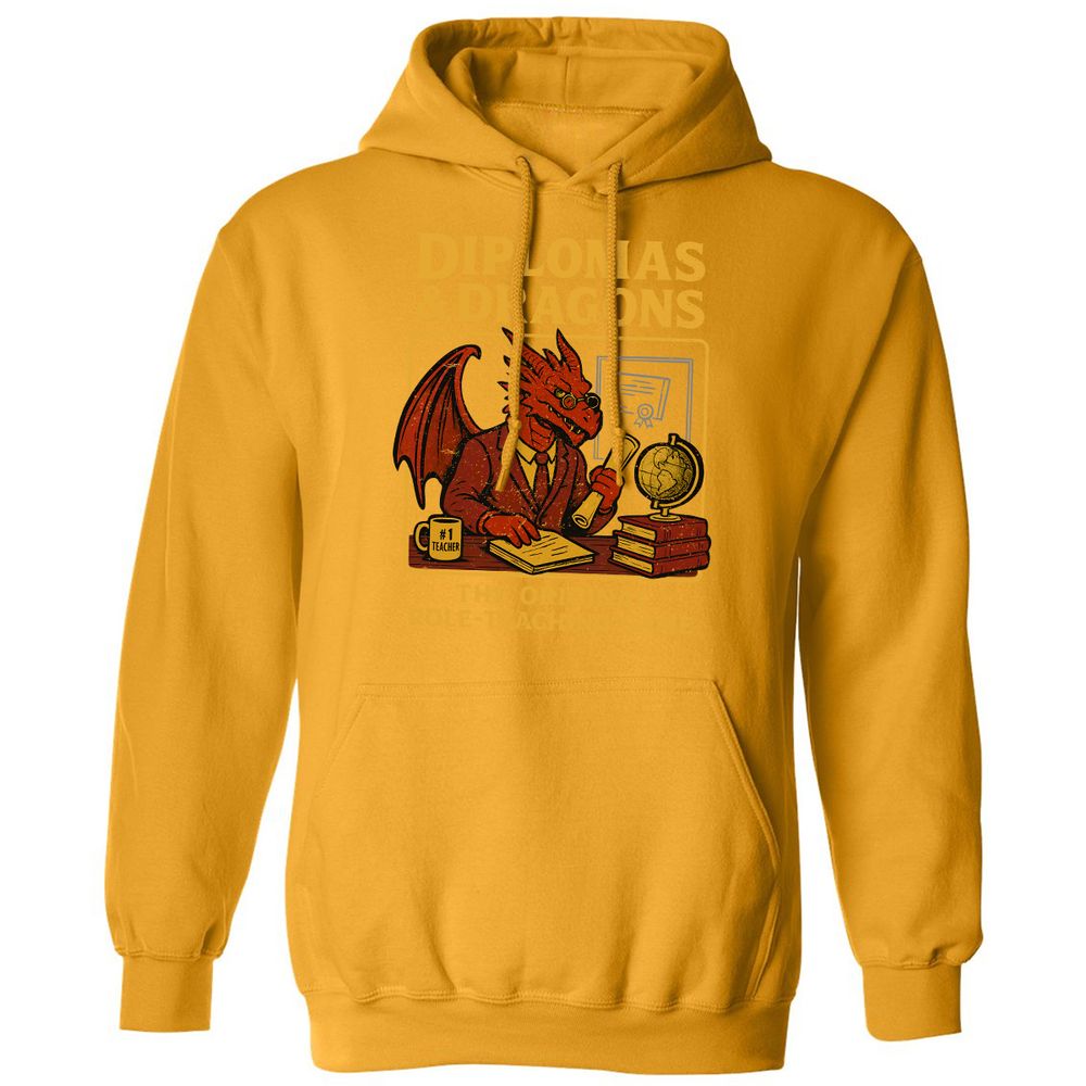 Diplomas & Dragons Classic Unisex Hoodie - Gold - 12