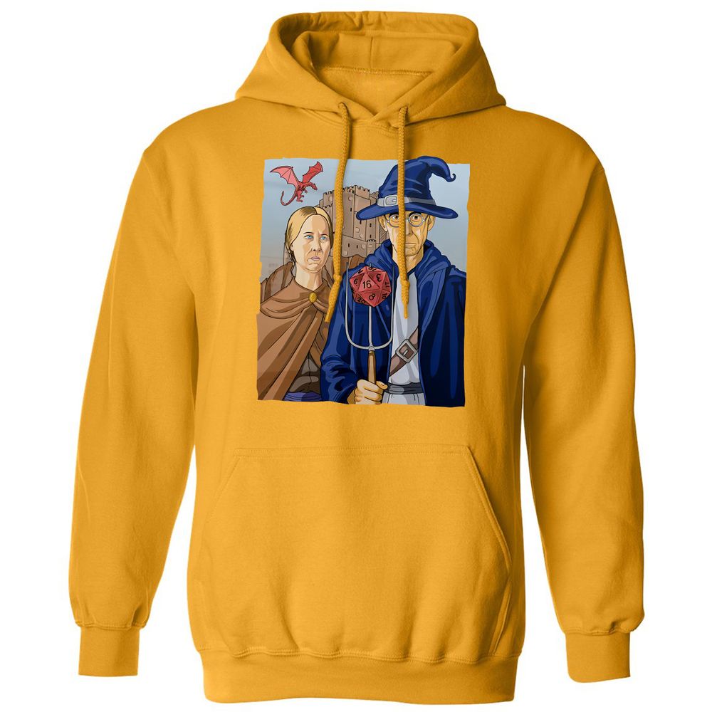 DnD Gothic Classic Unisex Hoodie - Gold - 12