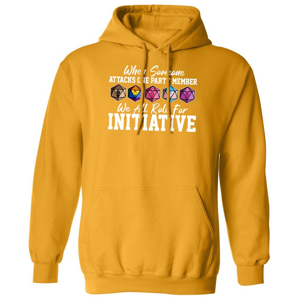 LGBT Roll For Initiative Classic Unisex Hoodie - Gold - 12