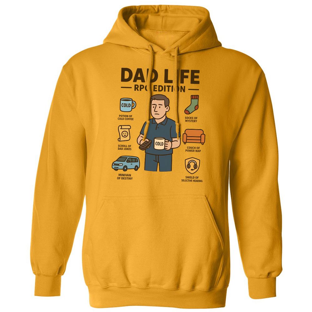 Dad Life RPG Edition Classic Unisex Hoodie - Gold - 12